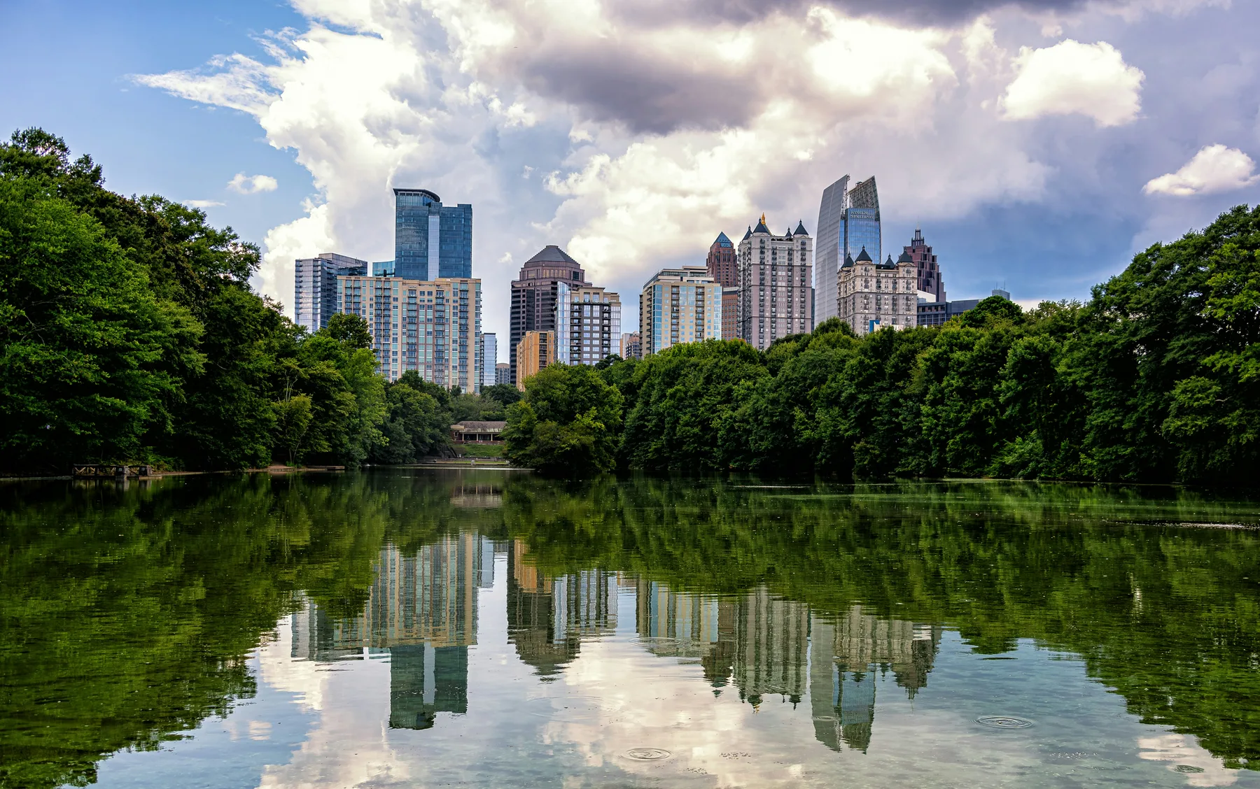 Atlanta skyline and Piedmont Park
